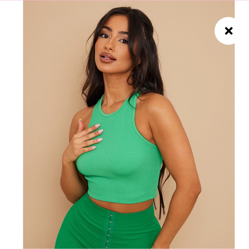 PrettyLittleThing Rib Racer Sleeveless Top